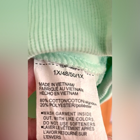 Under Armour Women's 1X Mint Green Hoodie Cozy Pastel Athleisure Designer Cotton - Picture 4 of 14